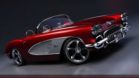 1959 Chevy Corvette - american, car, red, fast, chevy, sports, corvette, vintage