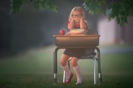 Little girl - dainty, pretty, book, pink, pure, child, fair, princess, face, nice, bonny, kid, childhood, beauty, baby, Hair, Belle, comely, white, nature, seat, green, cute, wallpaper, people, blonde, grass, leaves, fruit, sit, Table, DesktopNexus, sightly, beautiful, photography, girl, lovely, sweet, tree, little, adorable, apple