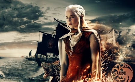 Game of Thrones (TV Series 2011– ) - game of thrones, fantasy, mother of dragons, girl, tv series, daenerys targaryen, actress, Emilia Clarke