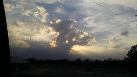 Look for God's Heart! - sky, clouds, heart, sun