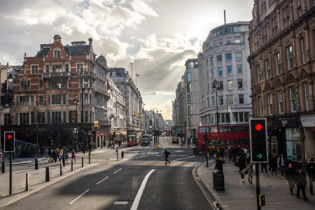 Downtown - People, Downtown, Bus, Buildings, Cars, Streets, Traffic, City