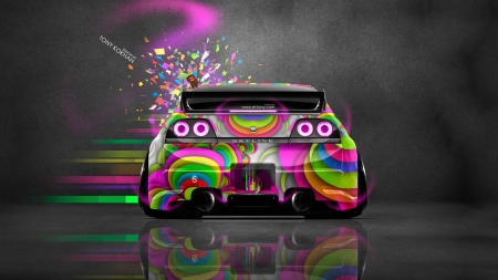 Nissan Skyline R34 - abstract, Nissan Skyline R34, tuner, cgi, car, Nissan, Skyline, classic, R34, auto, background, color, wallpaper