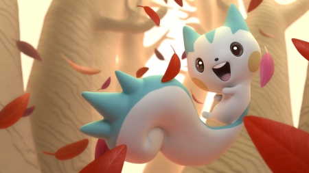 Pachirisu - pachirisu, fantasy, white, blue, pokemon, orange, andr wahl