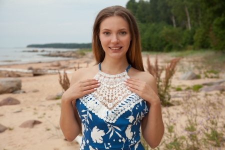 Unknown Model - woman, ocean, beach, water, model, gorgeous, beautiful, sand, sea