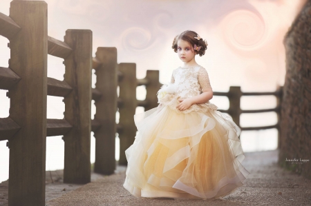 Little girl - fence, girl, copil, child, jennifer lappe, dress, little