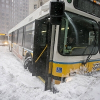 Snow And Bus