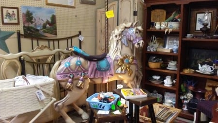 So pretty! - purple, horse, pretty, antique