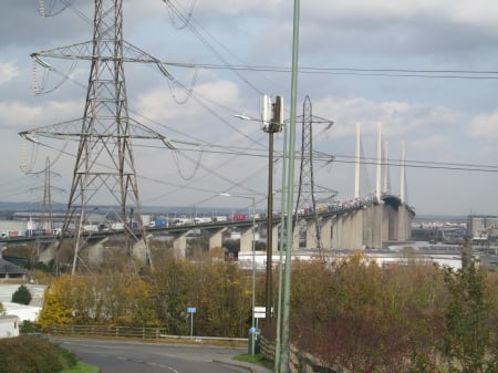 Queen Elizabeth 2 Bridge - Bridges, Dartford, CRossings, Architecture, UK, Kent