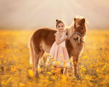 Got Her First Pony . . - style, girls, horse, western, pony, ranch, outdoors, brunettes, cowgirl, children, female, boots