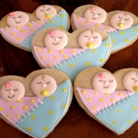 Boy and Girl Twins Shower Cookies