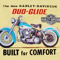 Harley Davidson Duo Glide tin sign