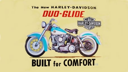 Harley Davidson Duo Glide tin sign