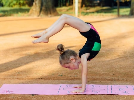 Little girl - princess, people, hair, sunset, belle, sightly, handstand, white, face, childhood, fair, grass, little, bonny, adorable, wallpaper, child, beautiful, pink, sweet, feet, nice, beauty, leg, photography, pretty, baby, green, tree, cute, kid, girl, dainty, lovely, pure, comely, desktopnexus, blonde