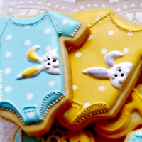 Bunnies Baby Shower Cookies