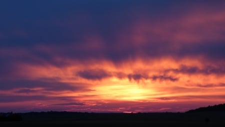 sunset - sunset, orange, red, sun