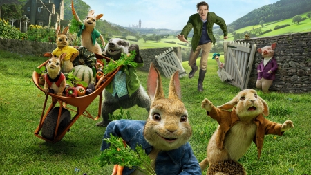 Peter Rabbit (2018) - easter, fantasy, peter rabbit, poster, movie