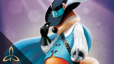 Musketeer fox - hat, fantasy, musketeer, blue, fox