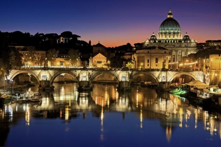 Rome Night - photography, city, night, cool, light, architecture