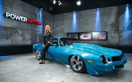 Courtney Hansen - camaro, blue, gm, tv show, model