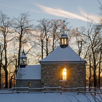 Church at Winter Sunset