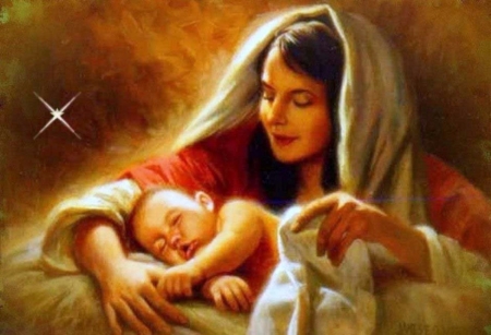 Mary Mother Of Jesus - women, jesus, son, baby, mary, mother