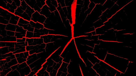 red cracks - fractal, timber, crack, red