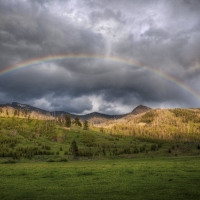 Rainbow Above the Mountains