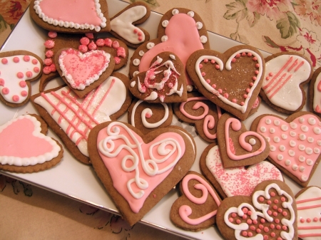 Gingerbread Cookies - Valetine, Pink, Brown, Cookies