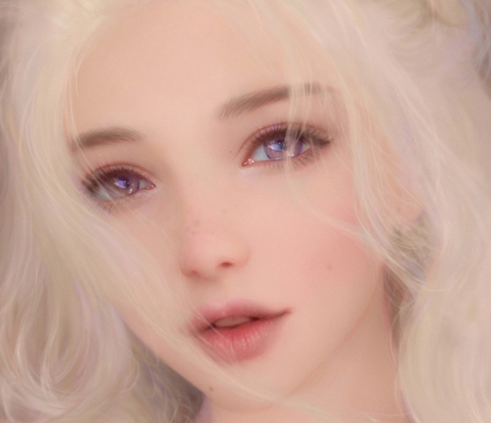 Daenerys - game of thrones, ruoxin zhang, eyes, blonde, daenerys targaryen, sweet, fantasy, mother of dragons, face, luminos