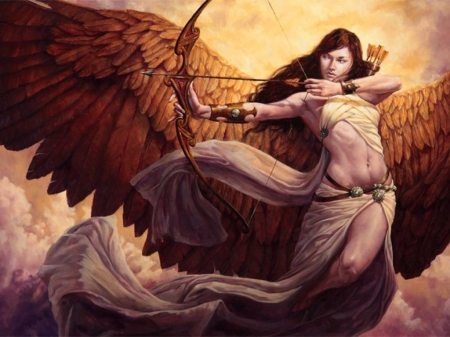 artemis - goddess, archer, girl, brunette, artemis