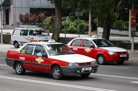 taxi in kuala lumpur - kuala, taxi, proton, malaysia, lumpur