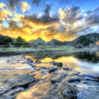 Sunrise Over The Canyon Mountains