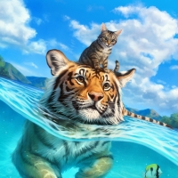 A small swim for a tiger