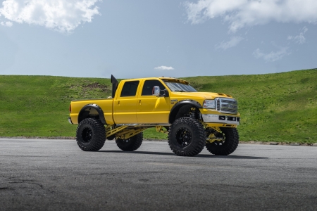 Ford-F-250-Super-Duty - ford, lifted, yellow, truck