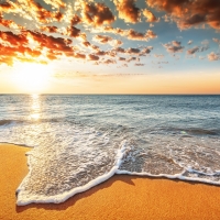 Sandy Beach at Sunset