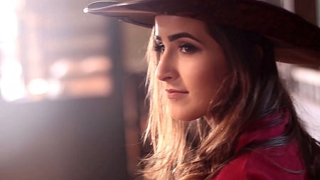 Rodeo Portrait . . - style, girls, western, women, models, ranch, brunettes, cowgirl, rodeo, hat, fun, female, boots, fashion