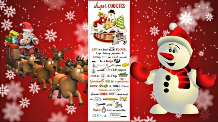 Christmas Cookies Recipe - abstract, cookies, recipe, christmas