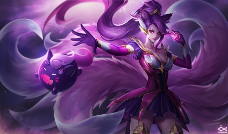 Ahri - game, fantasy, league of legends, fox, girl, luminos, ahri, citemer