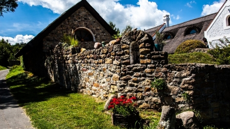 silent view - country, nature, farm, wall