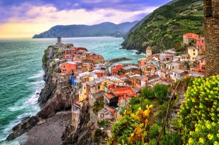 Cinque Terre National Park,Italy - cinque terre, nature, sea, houses, italy, park