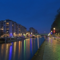 Street Houses Near the Piers,France