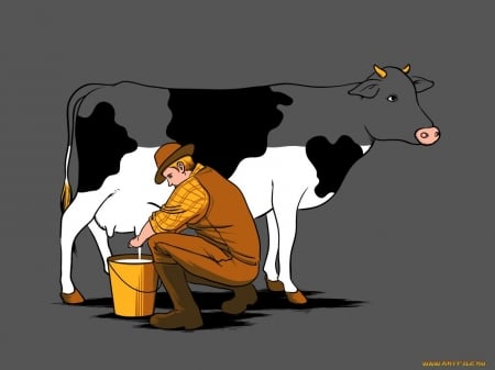 Milk :) - animal, joke, cow, milk