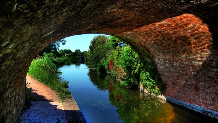 Canal Under An Arched Bridge