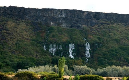 wonderful landscape - waterfalls, mountain