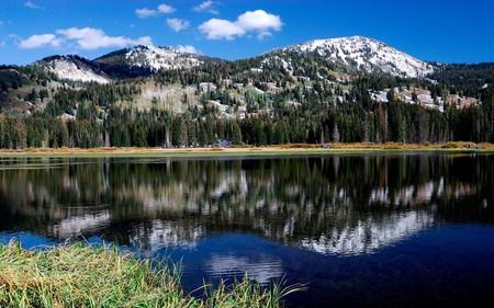 Lake reflections - lake, landscape, mountain