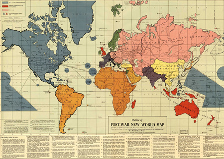 Post-war map - map, maps, history