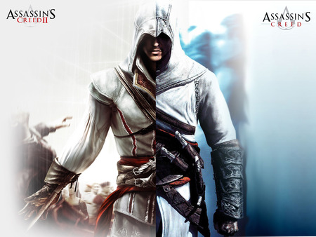 Ezio and Altair Fused - ezio, assassins creed 2, altair, assassins creed ii, assassins creed