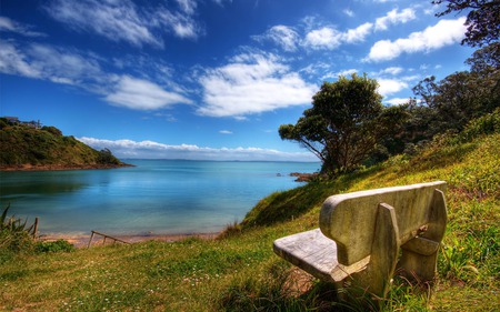 Olympic National Park in Washington - lake, beach, landscape, absract, blue, water, fantasy