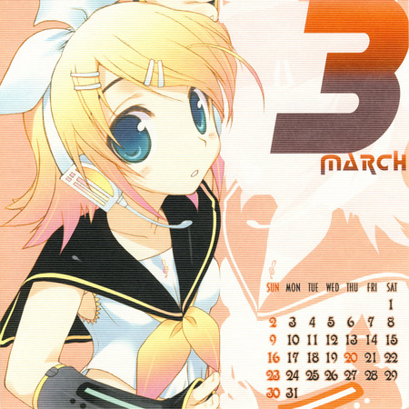 3 - anime, calander