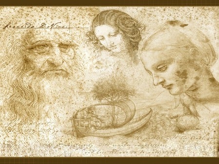 Drawing - drawing, leonardo da vinci, famous artist